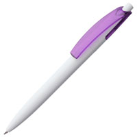 Ручка шариковая Bento белая с фиолетовым.jpg